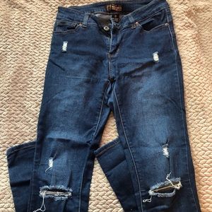 blue low rise jeans! :)